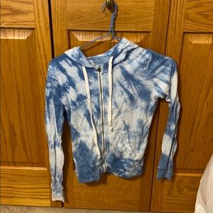 Aero TyeDye Blue Zip-up Hoodie